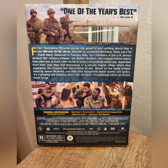 🌟3 for30🌟Miracle at St. Anna (DVD, 2009, bilingual) a film by Spike Lee SEALED - Picture 3 of 7